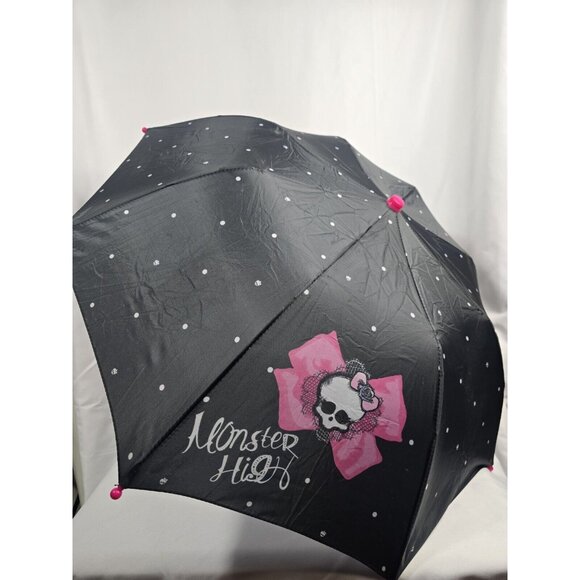 Monster High Umbrella Black Kids/Small Size Adult Mattel Vintage 2013 - Picture 6 of 8